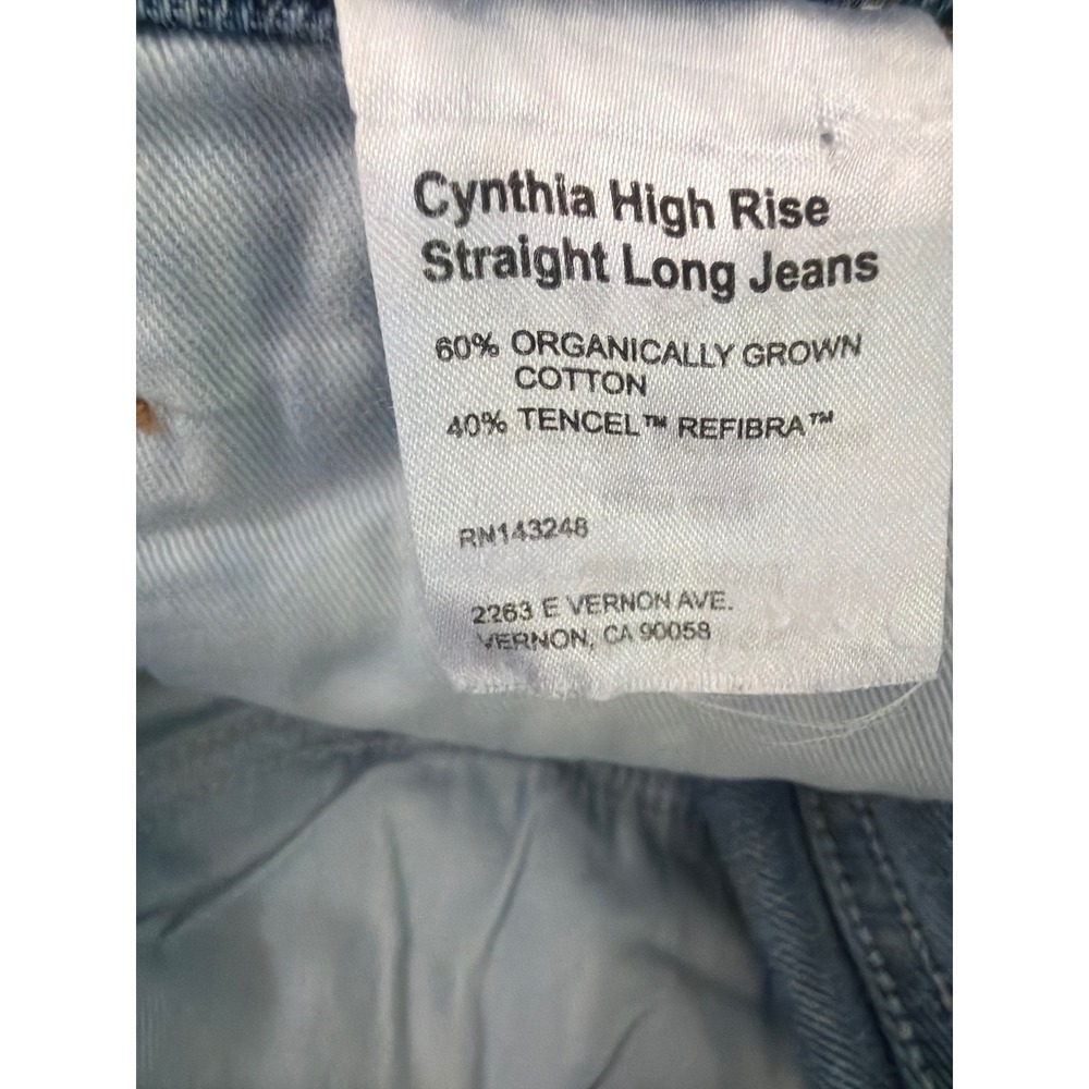 REFORMATION High Rise Wide Leg Jeans Light Wash Raw Hem Womens 28 - Picture 14 of 16